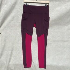 Athleta All In Structure 7/8 Tight Auberge Compression Yoga Leggings Size S